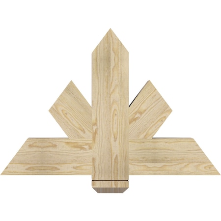 Ekena Millwork Kennewick Rough Sawn Timber Gable Bracket, Douglas Fir, 36"W x 24"H x 4"D x 6"F, 16/12 Pitch GBW036X24X0406KEN00RDF